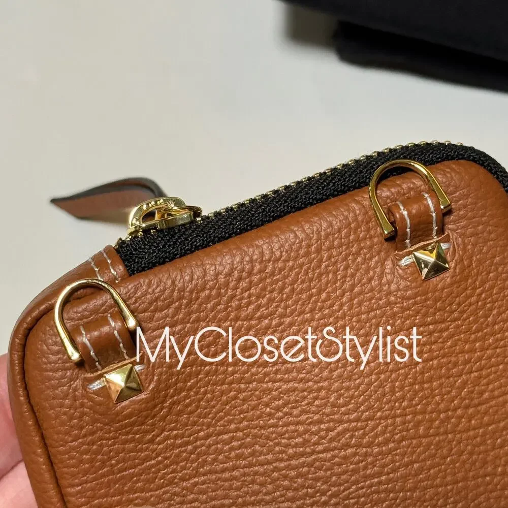 NEW RARE Bandolier Expanded Genuine Leather Zipper Pouch! Sienna